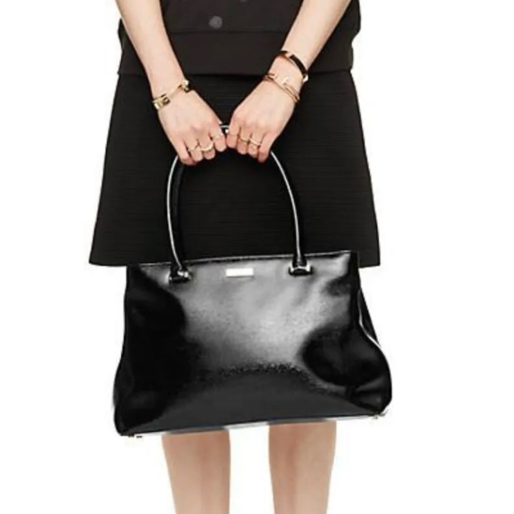 🆕NWT Kate Spade Bixby Place Elena Black Patent Leather Handbag